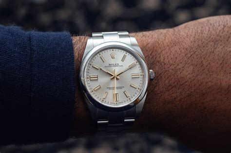 rolex oyster perpetual silver face|rolex oyster perpetual watch size.